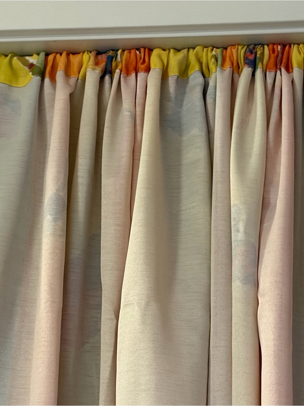 Hand-Sewn Watercolor Floral Single Panel  Curtain  — Unhemmed - Picture 8 of 12